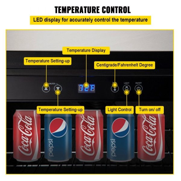 Refrigeration & Ice Equipment | Outdoor Refrigerator, Built-in 24″ Undercounter Refrigerator, 5.5 cu.ft. Built-in Beverage Refrigerator, Stainless Steel Compact Refrigerator Mini Bar Beer Fridge for Home Bar Office Outdoor Refrigeration & Ice Equipment Refrigeration & Ice Equipment