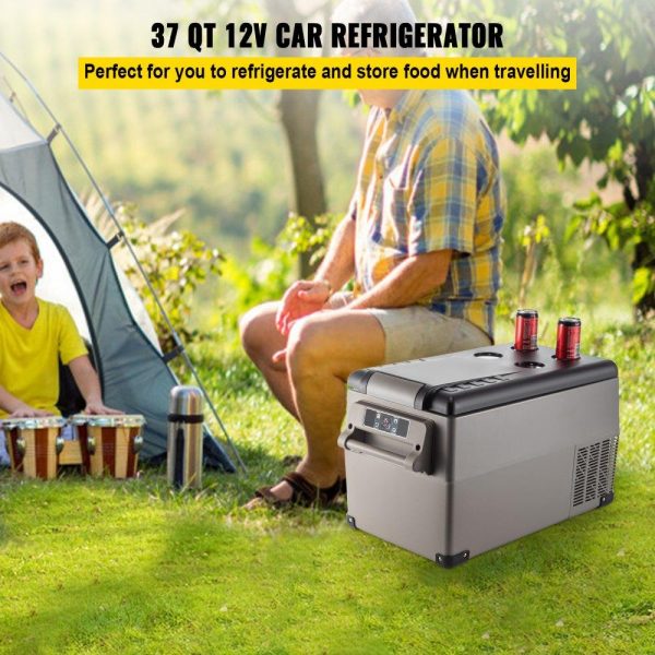 Refrigeration & Ice Equipment | Portable Refrigerator 37 Quart(35 Liter),12 Volt Refrigerator App Control(-4℉~68℉), Car Refrigerator Dual Zone with 12/24v DC & 110-240v AC for Camping, Travel, Fishing, Outdoor or Home Use Refrigeration & Ice Equipment Refrigeration & Ice Equipment