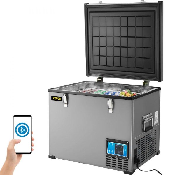 Refrigeration & Ice Equipment | Portable Refrigerator 48 Quart, 12 volt Refrigerator with Compressor and App Control, Metal Shell Chest Refrigerator, -4℉ to 68℉, DC 12/24V, AC 110-240V（Home & Car Use） Refrigeration & Ice Equipment Refrigeration & Ice Equipment