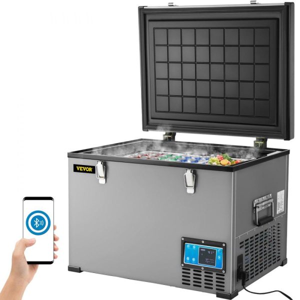 Refrigeration & Ice Equipment | Portable Refrigerator 64 Quart, 12 Volt Refrigerator with Compressor and App Control, Metal Shell Chest Refrigerator, -4℉ to 68℉, DC 12/24V, AC 110-240V（Home & Car Use） Refrigeration & Ice Equipment Refrigeration & Ice Equipment