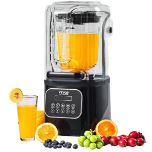 Refrigeration & Ice Equipment | Professional Blender with Shield, Commercial Countertop Blenders, 68 oz  Blender Combo, Stainless Steel 9 Speed & 5 Functions Blender, for Shakes, Smoothies, Peree, and Crush Ice, Black Black Refrigeration & Ice Equipment Black