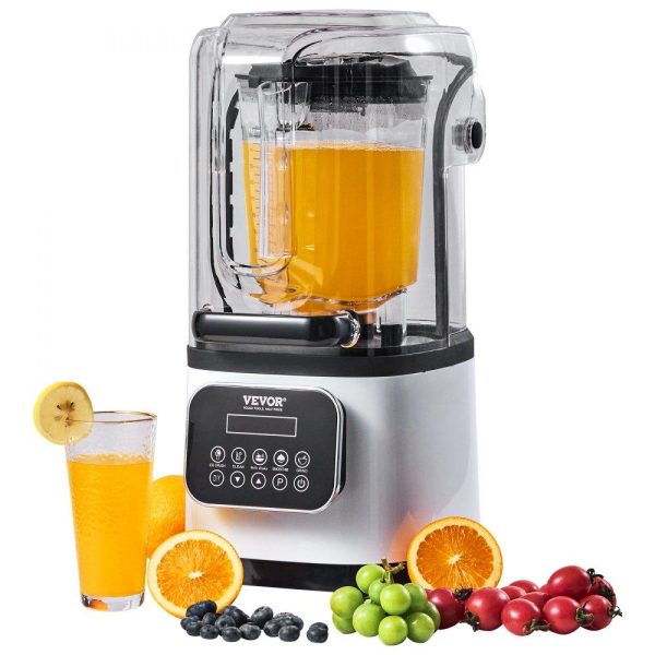 Refrigeration & Ice Equipment | Professional Blender with Shield, Commercial Countertop Blenders, 68 oz Jar Blender Combo, Stainless Steel 9 Speed & 5 Functions Blender, for Shakes, Smoothies, Peree, and Crush Ice, White White Refrigeration & Ice Equipment Refrigeration & Ice Equipment