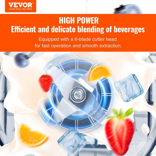 Refrigeration & Ice Equipment | Professional Blender with Shield, Commercial Countertop Blenders, 68 oz Jar Blender Combo, Stainless Steel 9 Speed & 5 Functions Blender, for Shakes, Smoothies, Peree, and Crush Ice, White White Refrigeration & Ice Equipment Refrigeration & Ice Equipment