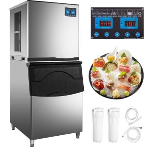 Refrigeration & Ice Equipment | Slice Ice Machine 570 LBS/24 H Ice-Making Capacity Slice Flake Ice Maker with 529 LBS Ice Storage Capacity Slice Flake Ice Machine Split-Type Slice Ice Maker with Water Filters for Cafeteria Refrigeration & Ice Equipment Refrigeration & Ice Equipment