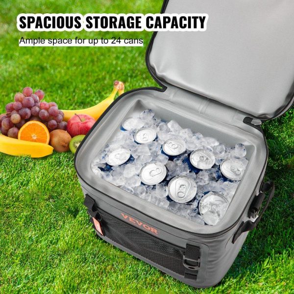 Refrigeration & Ice Equipment | Soft Cooler Bag, 24 Cans Soft Sided Cooler Bag Leakproof with Zipper, Waterproof Soft Cooler Insulated Bag, Lightweight & Portable Collapsible Cooler for Beach, Hiking, Picnic, Camping, Travel Refrigeration & Ice Equipment Refrigeration & Ice Equipment