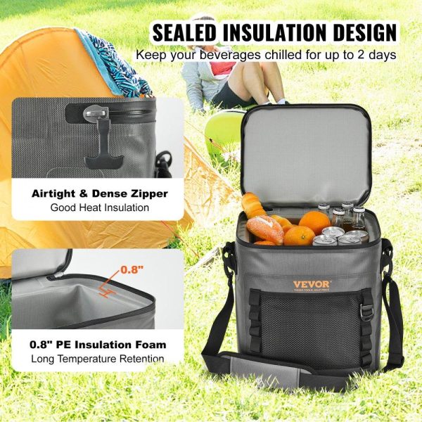 Refrigeration & Ice Equipment | Soft Cooler Bag, 30 Cans Soft Sided Cooler Bag Leakproof with Zipper, Waterproof Soft Cooler Insulated Bag, Lightweight & Portable Collapsible Cooler for Beach, Hiking, Picnic, Camping, Travel Refrigeration & Ice Equipment Refrigeration & Ice Equipment