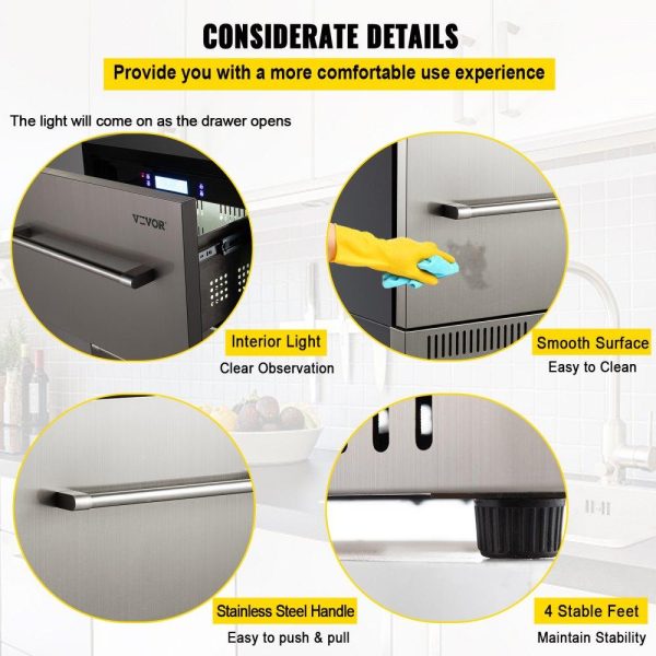 Refrigeration & Ice Equipment | Under counter Refrigerator Built-in Double Drawer Refrigerator 24″ SUS Refrigeration & Ice Equipment Refrigeration & Ice Equipment