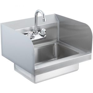 Restaurant Faucets & Plumbing & Sinks | Commercial Hand Sink with Faucet and Side Splash, NSF Stainless Steel Sink for Washing, Small Hand Washing Sink, Wall Mount Hand Basin for Restaurant, Kitchen, Bar, Garage and Home, 17×12.8 inch Restaurant & Food Service Restaurant Faucets & Plumbing & Sinks