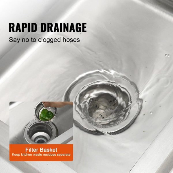 Restaurant Faucets & Plumbing & Sinks | Stainless Steel Utility Sink, 1 Compartment Free Standing Small Sink Include Faucet & legs, 16 x 13 x 8.7 in Commercial Single Bowl Sinks for Garage, Restaurant, Kitchen, Laundry, NSF Certified Restaurant & Food Service Restaurant Faucets & Plumbing & Sinks