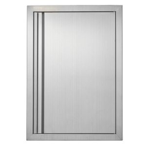 Restaurant Furniture | BBQ Access Door, 17W x 24H Inch Single Outdoor Kitchen Door, Stainless Steel Flush Mount Door, Wall Vertical Door with Recessed Handle, for BBQ Island, Grilling Station, Outside Cabinet Restaurant & Food Service Restaurant Furniture