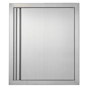 Restaurant Furniture | BBQ Access Door, 18W x 21H Inch Single Outdoor Kitchen Door, Stainless Steel Flush Mount Door, Wall Vertical Door with Recessed Handle, for BBQ Island, Grilling Station, Outside Cabinet Restaurant & Food Service Restaurant Furniture