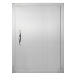 Restaurant Furniture | BBQ Access Door, 20W x 27H Inch Single Outdoor Kitchen Door, Stainless Steel Flush Mount Door, Wall Vertical Door with Handle, for BBQ Island, Grilling Station, Outside Cabinet Restaurant & Food Service Restaurant Furniture