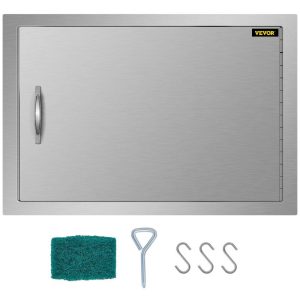 Restaurant Furniture | BBQ Access Door 24W x 17H Inch, Horizontal Single BBQ Door Stainless Steel, Outdoor Kitchen Doors for BBQ Island, Grill Station, Outside Cabinet Restaurant & Food Service Restaurant Furniture