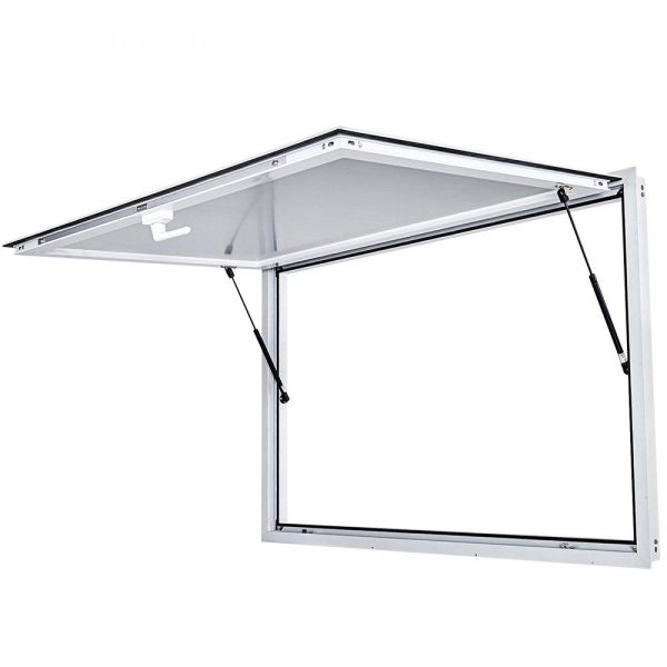 Restaurant Furniture | Concession Window 36 x 24 Inch, Concession Stand Serving Window Door with Double-Point Fork Lock, Concession Awning Door Up to 85 degrees for Food Trucks, Glass Not Included Restaurant & Food Service Restaurant Furniture