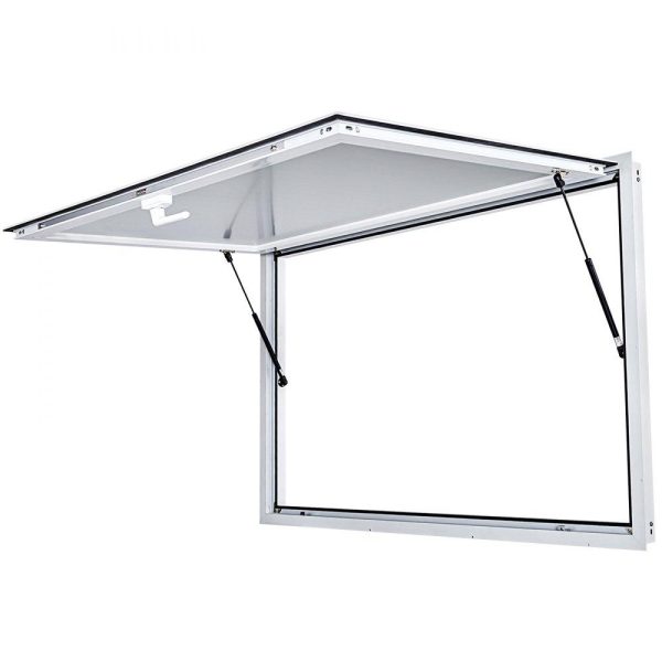 Restaurant Furniture | Concession Window 48 x 36 Inch, Concession Stand Serving Window Door with Double-Point Fork Lock, Concession Awning Door Up to 85 degrees for Food Trucks, Glass Not Included Restaurant & Food Service Restaurant Furniture