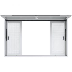 Restaurant Furniture | Concession Window 60″x36″, Aluminum Alloy Food Truck Service Window with 4 Horizontal Sliding Windows & Awning Door & Drag Hook, Up to 85 Degrees Serving Window for Food Truck Concession Trailer Restaurant & Food Service Restaurant Furniture