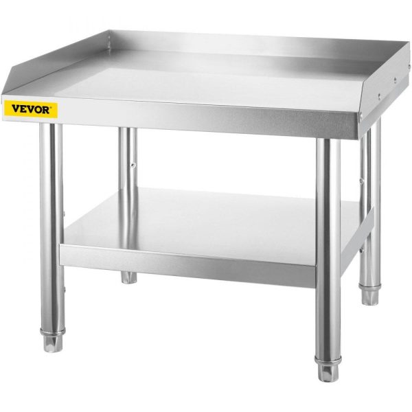 Restaurant Furniture | Stainless Steel Equipment Grill Stand, 24 x 28 x 24 Inches Stainless Table, Grill Stand Table with Adjustable Storage Undershelf, Equipment Stand Grill Table for Hotel, Home, Restaurant Kitchen Restaurant & Food Service Restaurant Furniture