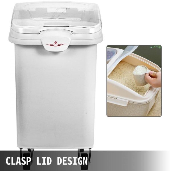 Smallwares | 2x Ingredient Bin With Casters 21 Gallon Food Safe Restaurant Kitchen Flour Bins Restaurant & Food Service Smallwares