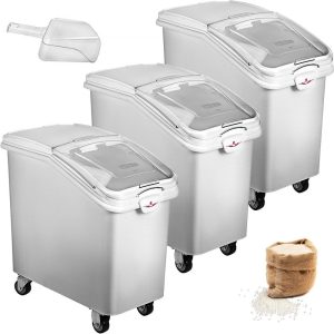 Smallwares | 3 Pack Dry Ingredient 21 Gallon Storage Bin Caster Commercial Restaurant Kitchen Restaurant & Food Service Smallwares