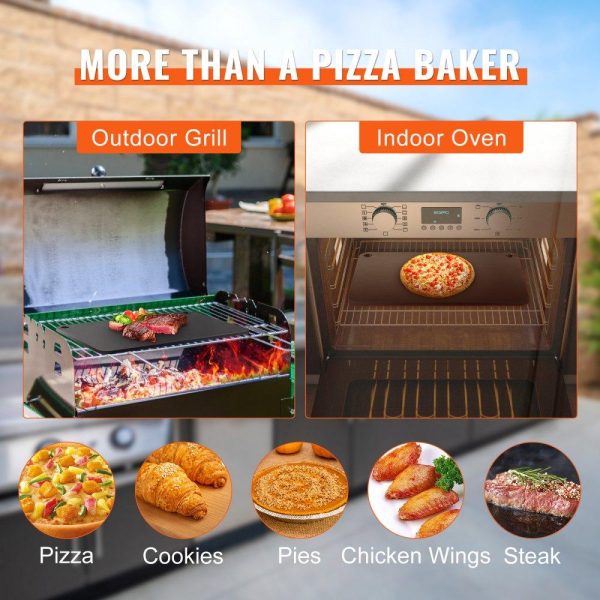 Smallwares | Pizza Steel, 20″ x 14″ x 3/8″ Pizza Steel Plate for Oven, Pre-Seasoned Carbon Steel Pizza Baking Stone with 20X Higher Conductivity, Heavy Duty Rustproof Pizza Pan for Outdoor Grill, Indoor Oven Restaurant & Food Service Smallwares