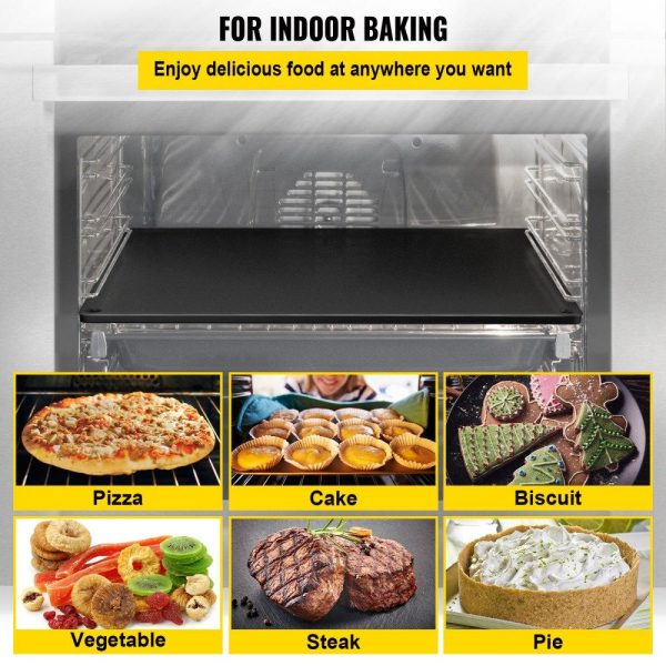 Smallwares | Steel Pizza Stone for Oven, Steel Pizza Plate, A36 Steel Baking Steel Pizza Stone for Grill, Steel Pizza Pan with 20x Higher Conductivity for Pizza & Bread Indoor & Outdoor (Balck) Restaurant & Food Service Smallwares