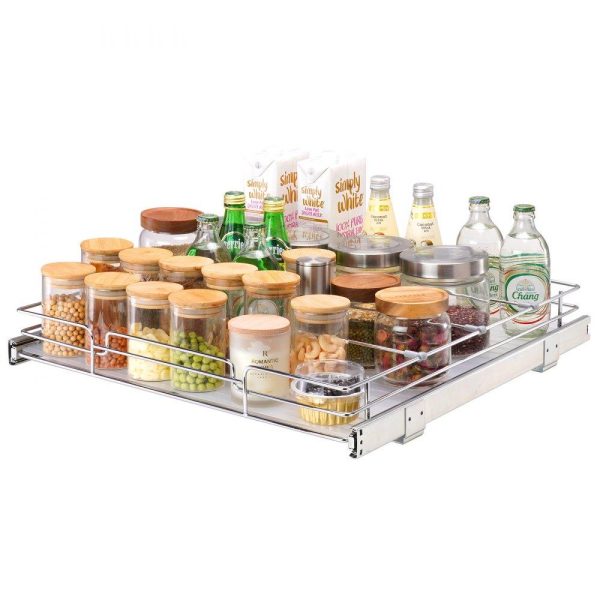 Storage & Organization | 20″W x 21″D Pull Out Cabinet Organizer, Heavy Duty Slide Out Pantry Shelves, Chrome-Plated Steel Roll Out Drawers, Sliding Drawer Storage for Home, Inside Kitchen Cabinet, Bathroom, Under Sink Restaurant & Food Service Storage & Organization