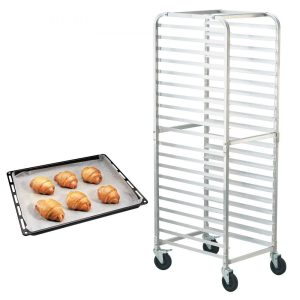 Storage & Organization | Bun Pan Rack, 20-Tier Commercial Bakery Racks with Brake Wheels, Aluminum Racking Trolley Storage for Half & Full Sheet, Speed Rack For Kitchen Home, Bread Baking Equipment, 26″L x 20.4″W x 70″H Restaurant & Food Service Storage & Organization