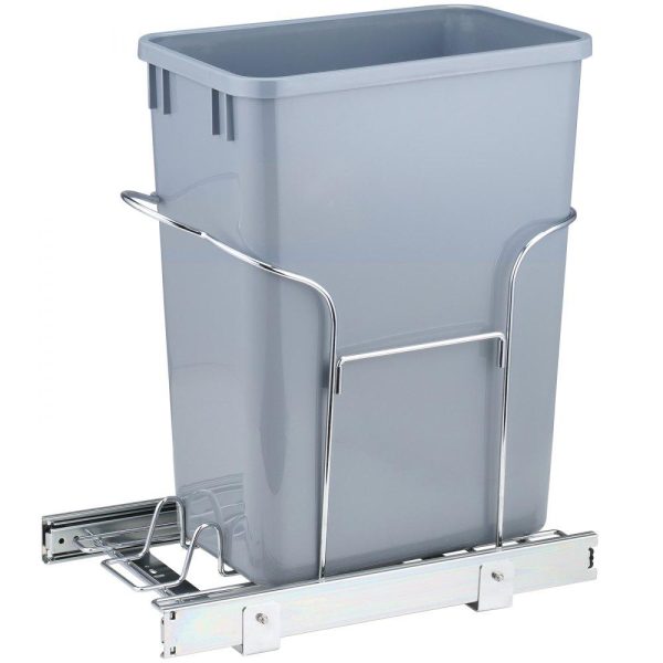 Storage & Organization | Pull-Out Trash Can, 29L Single Bin, Under Mount Kitchen Waste Container with Slide and Handle, 110 lbs Load Capacity Heavy Duty Garbage Recycling Bin for Kitchen Cabinet, Sink, Under Counter Restaurant & Food Service Storage & Organization