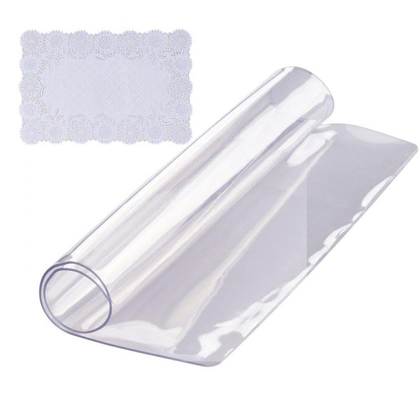 Tabletop | Clear Table Cover Protector, 36″x36″/916 x 916 mm Table Cover, 1.5 mm Thick PVC Plastic Tablecloth, Waterproof Desktop Protector for Writing Desk, Coffee Table, Dining Room Table Restaurant & Food Service Tabletop