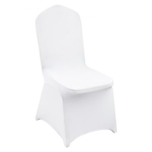 Venue Decoration | Stretch Spandex Folding Chair Covers, Universal Fitted Chair Cover, Removable Washable Protective Slipcovers, for Wedding, Holiday, Banquet, Party, Celebration, Dining (150PCS White) White Restaurant & Food Service Venue Decoration