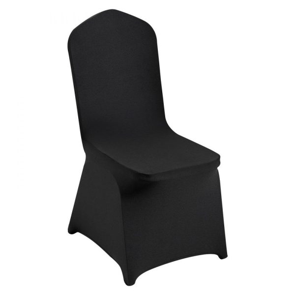 Venue Decoration | Stretch Spandex Folding Chair Covers, Universal Fitted Chair Cover, Removable Washable Protective Slipcovers, for Wedding, Holiday, Banquet, Party, Celebration, Dining (30PCS Black) Black Restaurant & Food Service Black