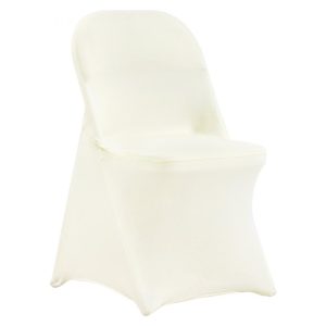 Venue Decoration | Stretch Spandex Folding Chair Covers, Universal Fitted Chair Cover, Removable Washable Protective Slipcovers, for Wedding, Holiday, Banquet, Party, Celebration, Dining (30PCS Ivory White) Ivory White Restaurant & Food Service Ivory White