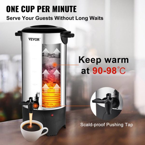 Beverage Equipment | Commercial Coffee Urn 50 Cup Stainless Steel Coffee Dispenser Fast Brew Beverage Equipment Beverage Equipment