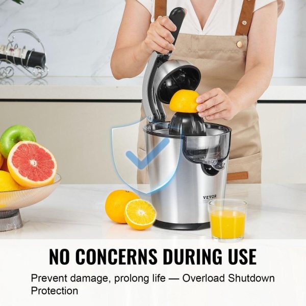 Beverage Equipment | Electric Citrus Juicer, Orange Juice Squeezer with Two Size Juicing Cones, 300W Stainless Steel Orange Juice Maker with Soft Grip Handle, For Oranges, Grapefruits, Lemons and Other Citrus Fruits Beverage Equipment Beverage Equipment