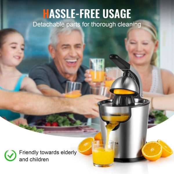 Beverage Equipment | Electric Citrus Juicer, Orange Juice Squeezer with Two Size Juicing Cones, 300W Stainless Steel Orange Juice Maker with Soft Grip Handle, For Oranges, Grapefruits, Lemons and Other Citrus Fruits Beverage Equipment Beverage Equipment