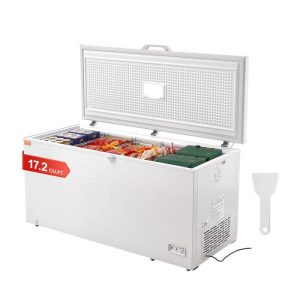 Refrigeration & Ice Equipment | Chest Freezer, 17.2 Cu.ft / 488 L Large Deep Freezer & 4 Removable Baskets, Freestanding Top Open Door Commercial Chest Freezers with Locking Lid, 7-Level Adjustable Temp, LED Lighting, 6 Wheels Refrigeration & Ice Equipment Refrigeration & Ice Equipment