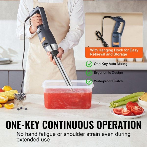 Food Preparation Equipment | Commercial Immersion Blender 350W Heavy Duty Hand Mixer for Soup Sauces Food Preparation Equipment Food Preparation Equipment