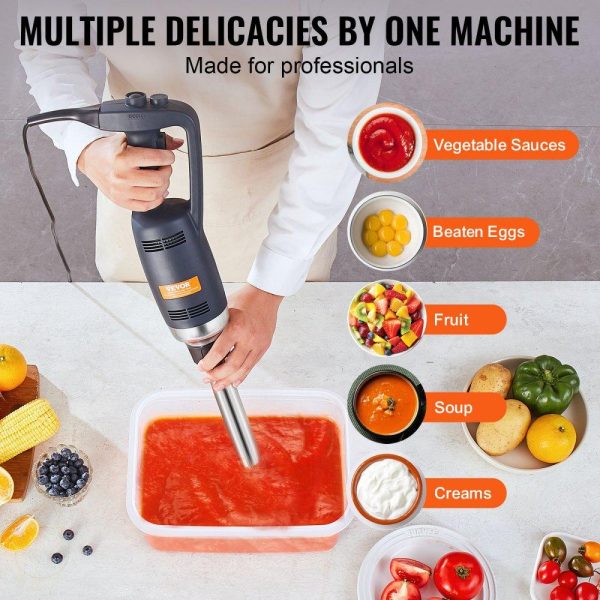 Food Preparation Equipment | Commercial Immersion Blender 350W Heavy Duty Hand Mixer for Soup Sauces Food Preparation Equipment Food Preparation Equipment