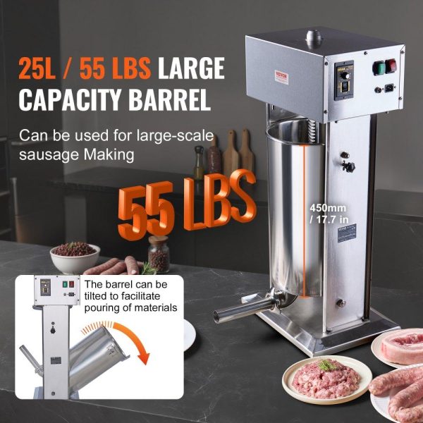 Food Preparation Equipment | Electric Sausage Stuffer 25 L Vertical Meat Stuffer 304 Stainless Steel Food Preparation Equipment Food Preparation Equipment