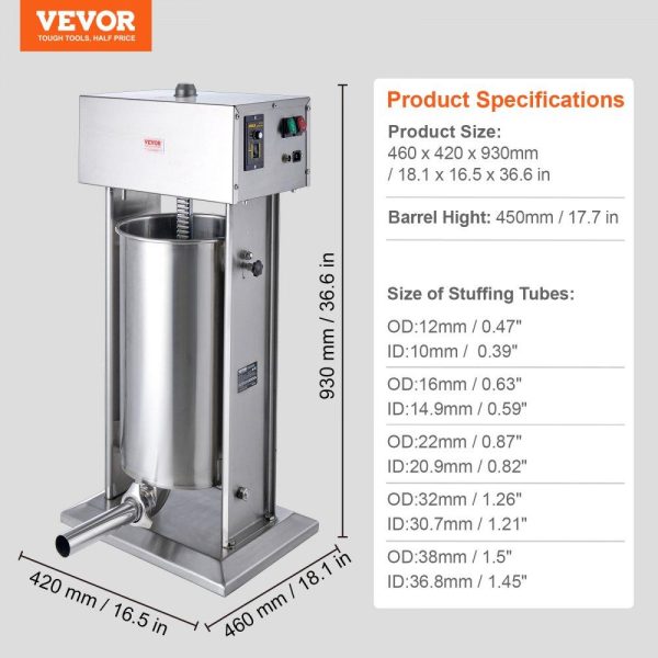 Food Preparation Equipment | Electric Sausage Stuffer 25 L Vertical Meat Stuffer 304 Stainless Steel Food Preparation Equipment Food Preparation Equipment