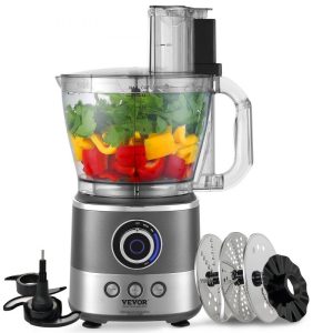 Food Preparation Equipment | Food Processor, 14-Cup Vegetable Chopper for Chopping, Mixing, Slicing, Puree, and Kneading Dough, 650 Watt Stainless Steel Blade Professional Electric Food Chopper, Easy Assembly & Clean, Gray Food Preparation Equipment Food Preparation Equipment