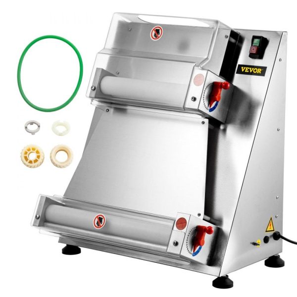 Food Preparation Equipment | Pizza Dough Roller Sheeter, Max 16″ Automatic Commercial Dough Roller Sheeter, 370W Electric Pizza Dough Roller Stainless Steel, Suitable for Noodle Pizza Bread and Pasta Maker Equipment Food Preparation Equipment Food Preparation Equipment