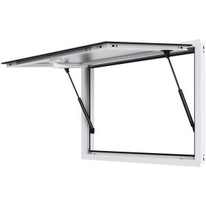 Restaurant Furniture | Concession Window 48″x36″, Aluminum Alloy Food Truck Service Window with Awning Door & Drag Hook, Up to 85 Degrees Stand Serving Window for Food Trucks Concession Trailers, Glass Not Included Restaurant & Food Service Restaurant Furniture