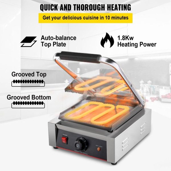 Cooking Equipment | Sandwich Bread Toaster Press Maker Electric Bread Grill 1800W Cooking Equipment Cooking Equipment