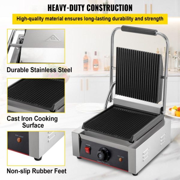 Cooking Equipment | Sandwich Bread Toaster Press Maker Electric Bread Grill 1800W Cooking Equipment Cooking Equipment