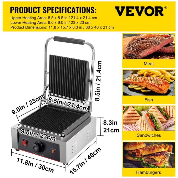 Cooking Equipment | Sandwich Bread Toaster Press Maker Electric Bread Grill 1800W Cooking Equipment Cooking Equipment