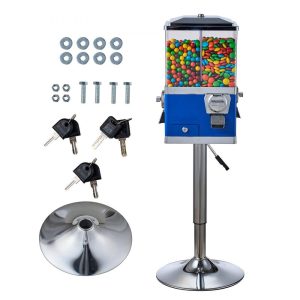 Food Display & Merchandising Equipment | Gumball Machine with Stand Vending Coin Bank Vintage Candy Dispenser Bule Blue