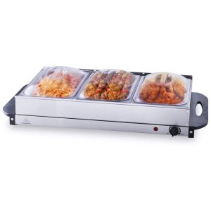 Food Holding & Warming Equipment | Electric Buffet Server & Food Warmer, 25.6″ x 15″ Portable Stainless Steel Chafing Dish Set with Temp Control & Oven-Safe Pan, Perfect for Catering, Parties, Events, Entertaining, Silver, ETL Food Holding & Warming Equipment Food Holding & Warming Equipment