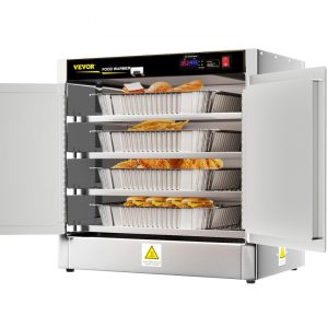 Food Holding & Warming Equipment | Hot Box Food Warmer, 25″x15″x24″ Concession Warmer with Water Tray, Four Disposable Catering Pans, Countertop Pizza, Patty, Pastry, Empanada, Concession Hot Food Hold Tested to UL Standards Food Holding & Warming Equipment Food Holding & Warming Equipment