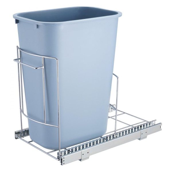 Storage & Organization | Pull-Out Trash Can, Under Mount Kitchen Waste Container with Slide ang Handle, 35.3 lbs Load Capacity Heavy Duty Garbage Recycling Bin for Kitchen Cabinet, Sink, Under Counter (Bin Not Include) Restaurant & Food Service Storage & Organization